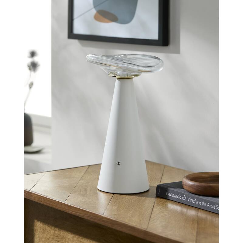Livabliss Mafra Traditional Accent Table Lamp - 12"H x 7"W x 7"D - White