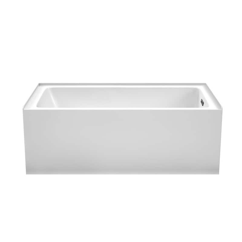 Wyndham Collection Grayley 60" Three Wall Alcove Acrylic Soaking Tub