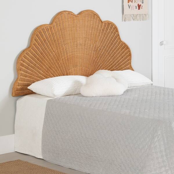 slide 2 of 9, South Shore Bloom Wall-Mounted Headboard Natural