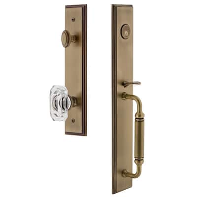 Grandeur Carre Solid Brass Rose Keyed Entry Single Cylinder Full Plate