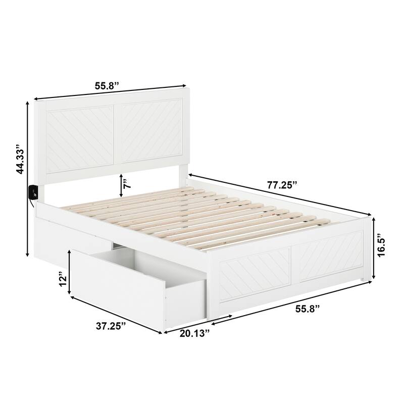 Canyon Platform Bed with Matching Footboard & Storage Drawers