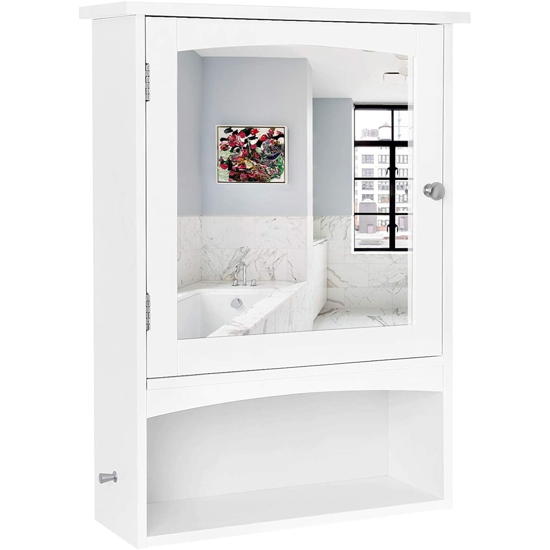 Kanstar 26 Mirror Cabinet Bathroom Wall Storage Cabinet With Adjustable Shelf Medicine Cabinet Overstock 31745926