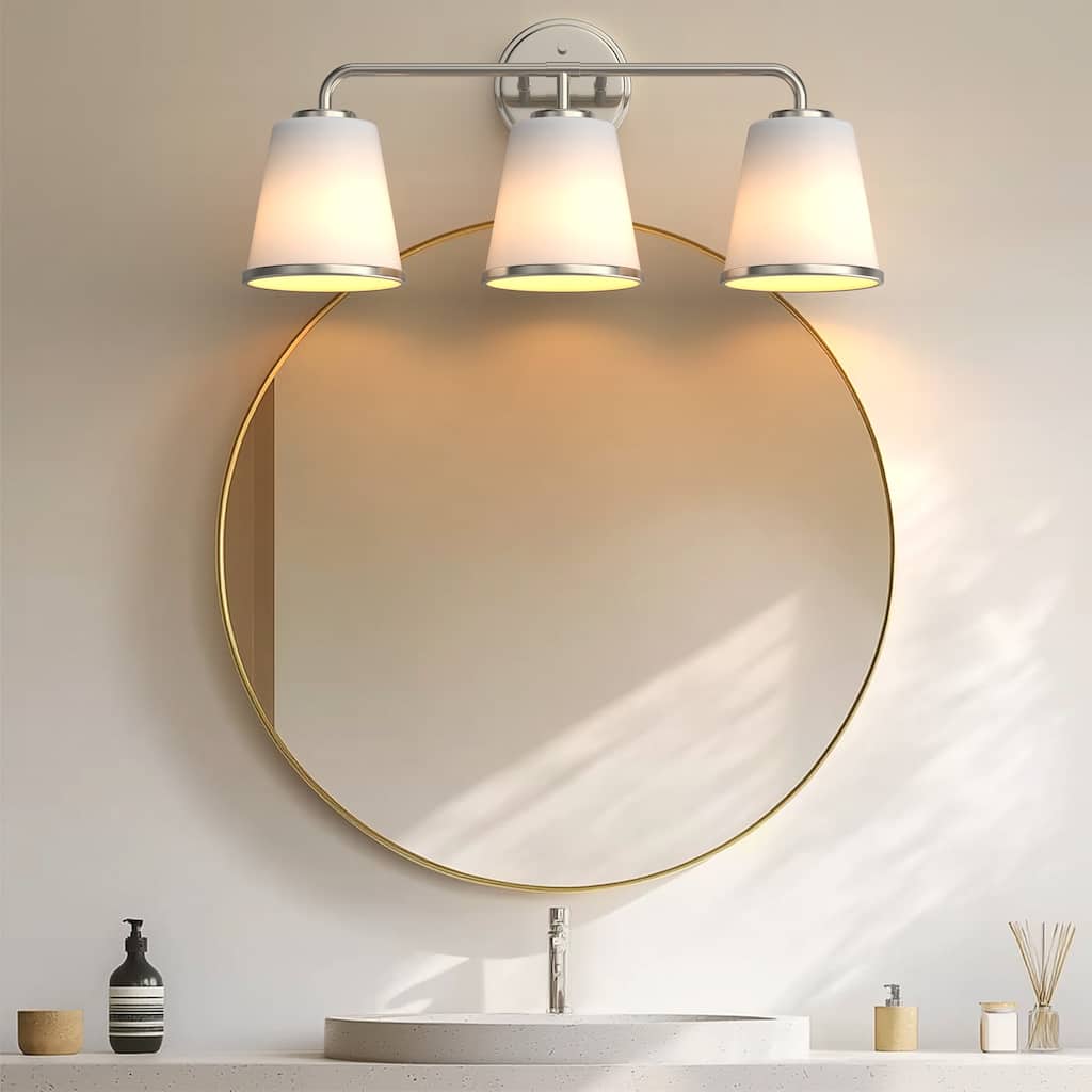 YANSUN Modern 3-Light Wall Light Fixture for Vanities, Bathrooms