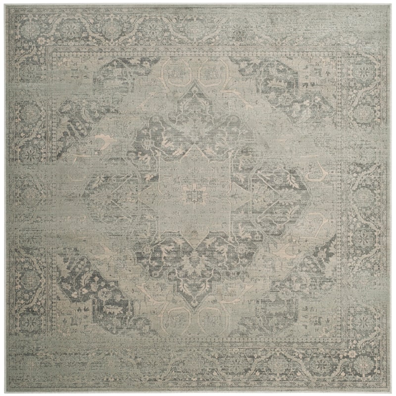 SAFAVIEH Vintage Distressed Boho Leonora Oriental Rug - 6' Square - Silver