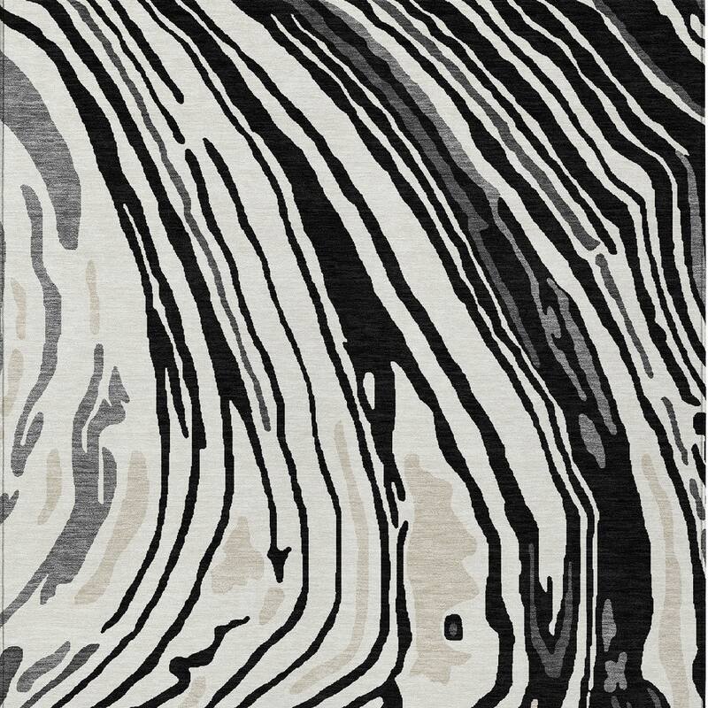 HomeRoots Abstract Transitional Rectangle Outdoor Rug