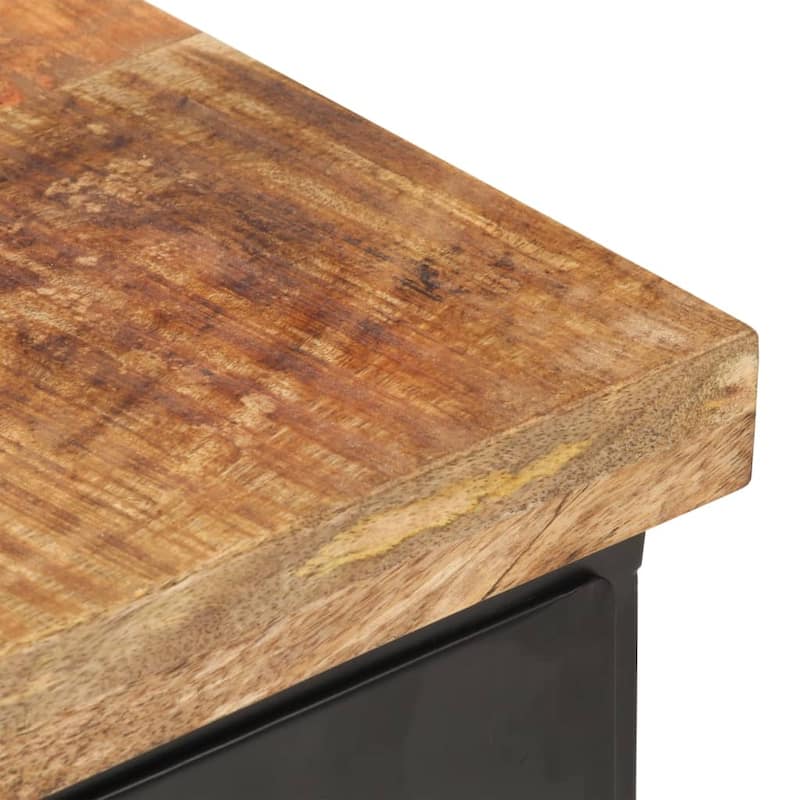 vidaXL Bedside Cabinet 15.7"x11.8"x20.5" Rough Mango Wood