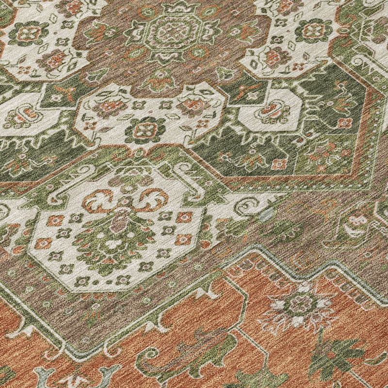 HomeRoots Oriental Traditional Rectangle Outdoor Rug