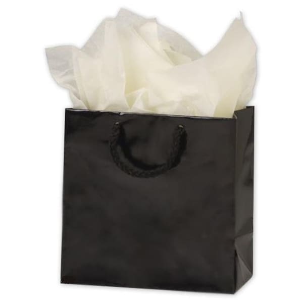 Bags Bows By Deluxe Black Gloss Laminated Euro Pers Case Of Bags Bows By Deluxe Black Gloss Laminated Euro Pers Case Of