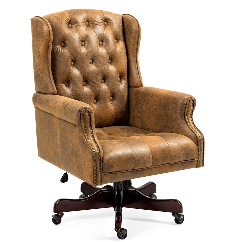 AVAWING Classic Executive Office Chair High Back Wingback Boss Chair - N/A
