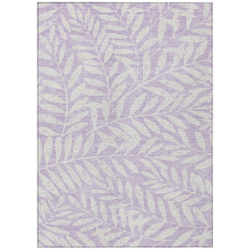 Machine Washable Indoor/ Outdoor Chantille Palm Rug