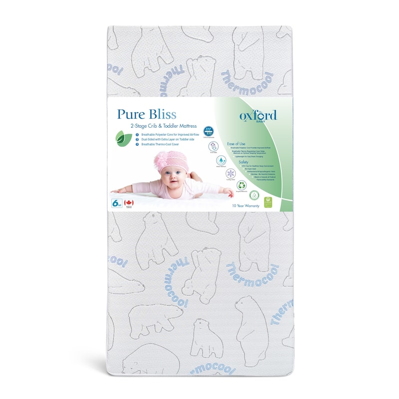 Oxford Baby Pure Bliss Dual Stage Crib & Todder Mattress