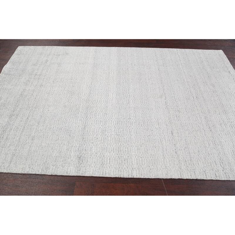 Geometric Contemporary Moroccan Oriental Wool Area Rug Hand-knotted - 4'10" x 7'7"
