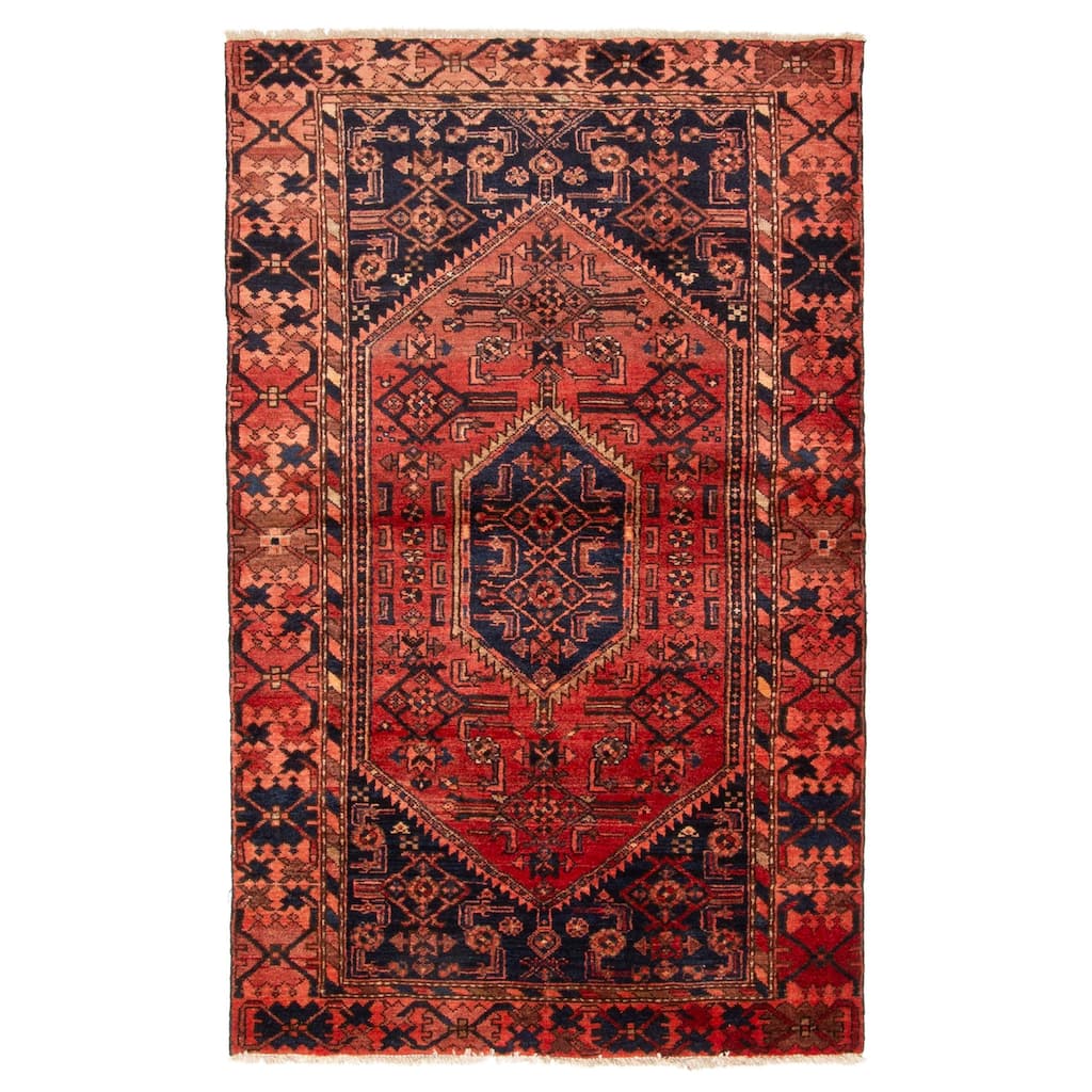 ECARPETGALLERY Hand-knotted Andelz Red Wool Rug - 3'10 x 6'2