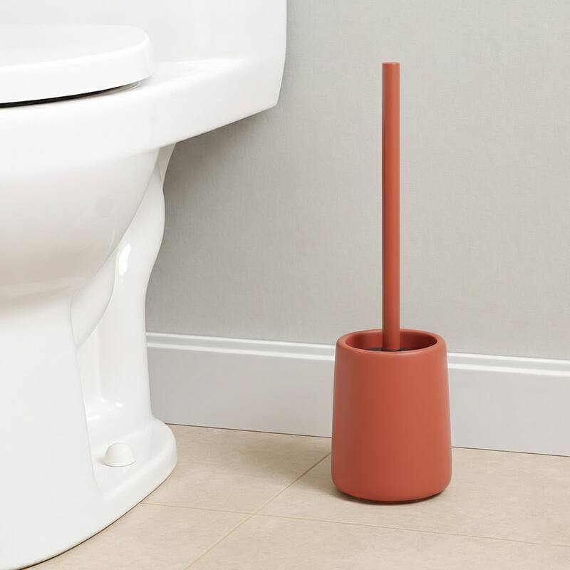SMOOTH Collection of Bathroom Accessories up to 4 Pieces. - Toilet Bowl Brush Only - Terracotta