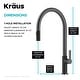 preview thumbnail 66 of 149, Kraus 2-Function 1-Handle 1-Hole Pulldown Sprayer Brass Kitchen Faucet