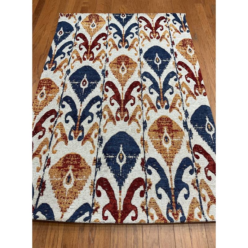 HERAT ORIENTAL Handmade Chenille Flatweave Ikat Rug - 4' x 6'