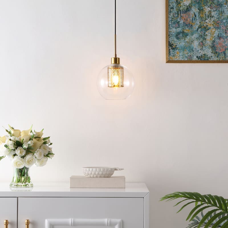 SAFAVIEH Lighting Toronto Extendable Pendant - 8 in. W x 8 in. D x 15-74 in. H