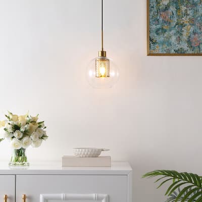 SAFAVIEH Lighting Toronto Extendable Pendant - 8 in. W x 8 in. D x 15-74 in. H