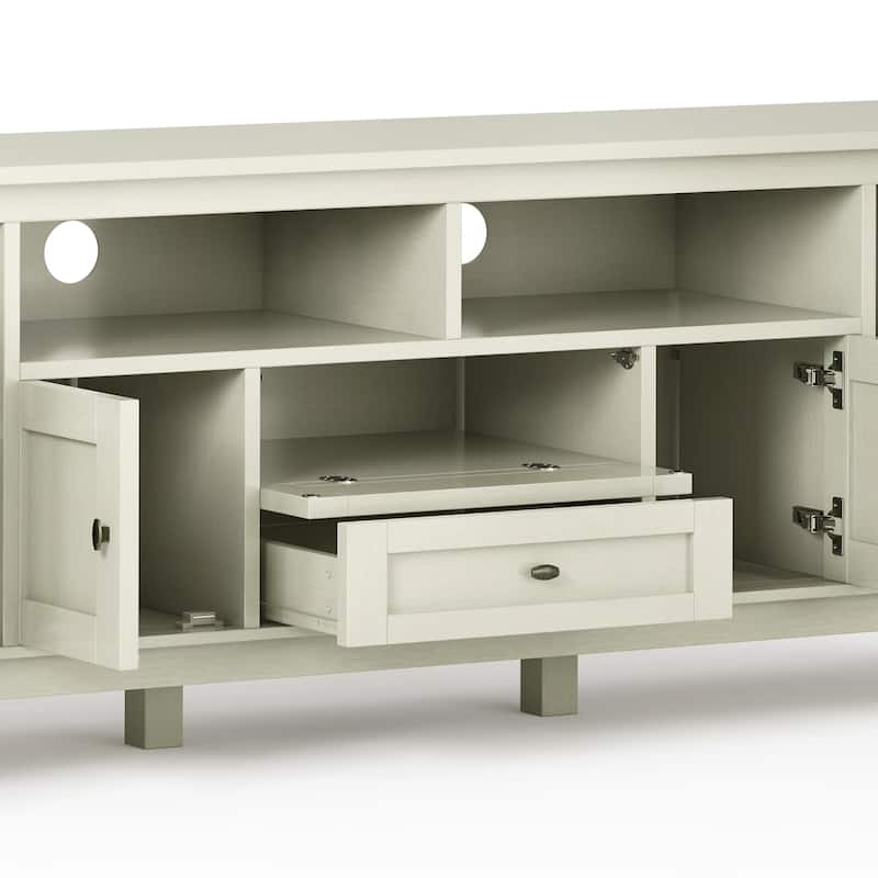 WYNDENHALL Norfolk SOLID WOOD 72 inch Wide TV Media Stand For TVs up to 80 inches - 72'' W x 17.5'' D x 26'' H