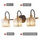 preview thumbnail 6 of 14, Luxury Crystal 3/4 Lights Bathroom Vanity Lights Rose Gold/ Wall Sconce Lighting
