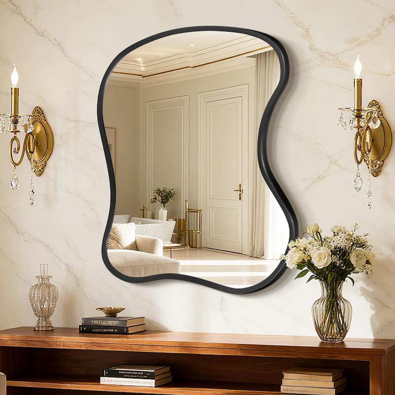 Artistic Aluminum Alloy Framed Decorative Wall Mirror