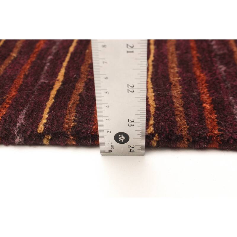 ECARPETGALLERY Hand-knotted Opulence Dark Brown Wool Rug - 3'0 x 11'4