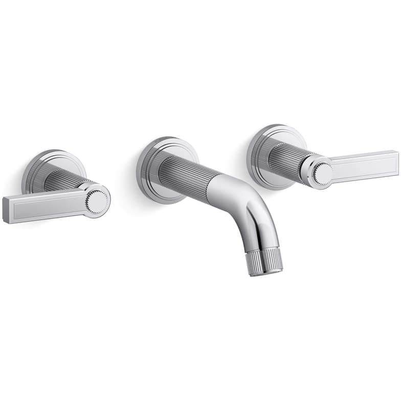 Kallista P80235-LV Vir Stil by L Kirar 1.2 GPM Wall Mounted Widespread - Polished Chrome