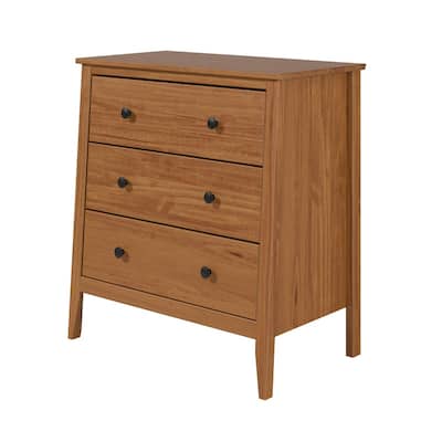 Jela Solid Wood 3 Drawer Dresser - Caramel