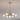 Thesis Stockholm 29-inch 7-light Champagne Gold Chandelier with Opal Glass Shades - L: 29" x W: 29" x H: 13.5" x M-H: 69.75"