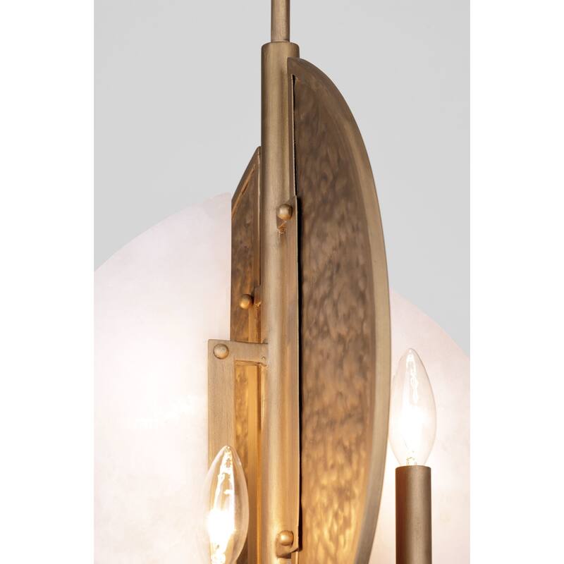 Minka Lavery 3461 Saint Martin 4 Light 14" Wide Pendant with Alabaster