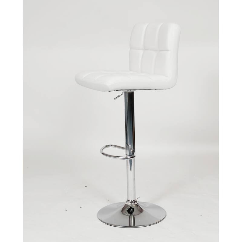 Swivel Faux Leather Adjustable Hydraulic Bar Stool