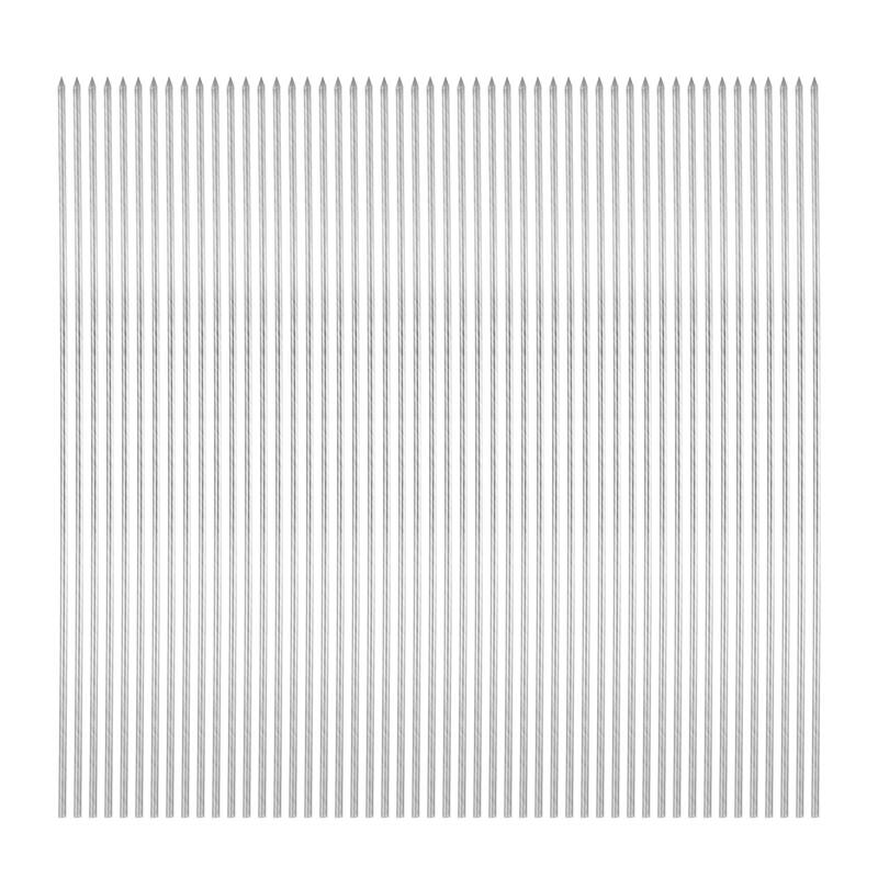 50pcs Kebob Skewers 28cm x 3mm Stainless Steel Round BBQ Grill Sticks - 28cm x 3mm