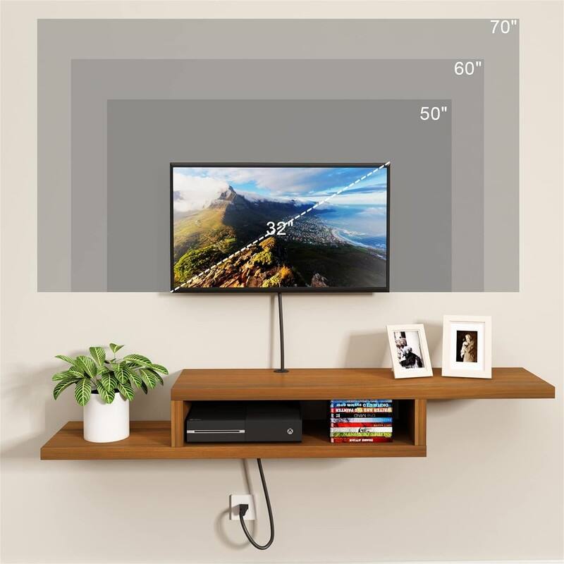 TV Stand Shelf - 11.7"D x 60"W x 8.3"H