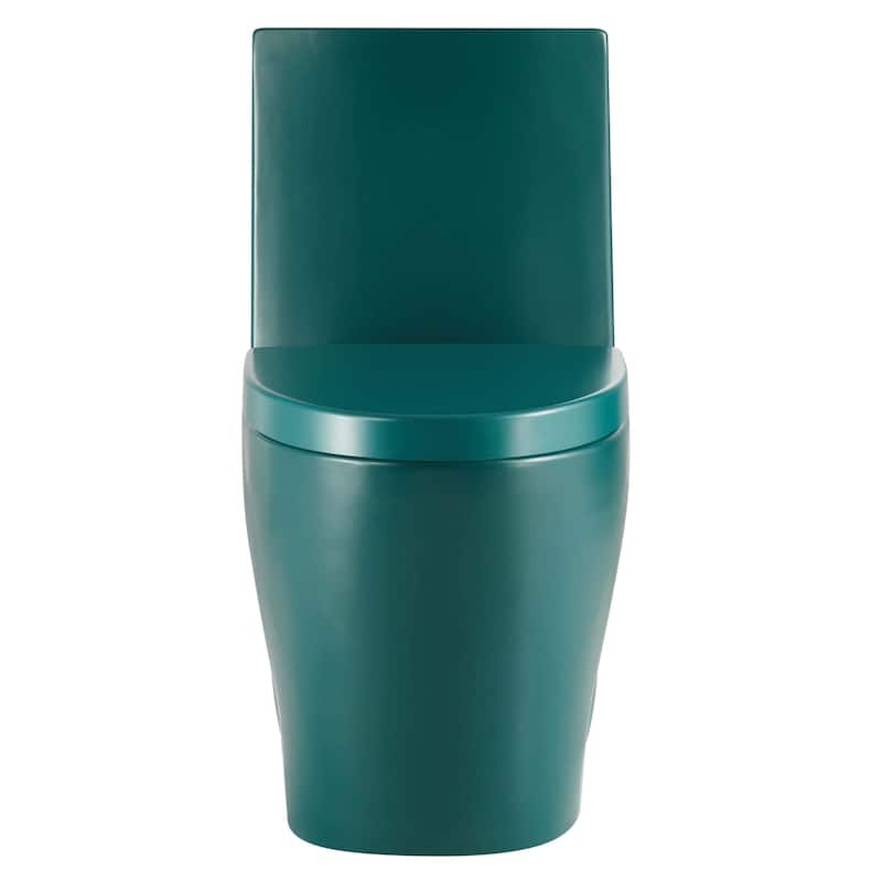 Fine Fixtures Dual-Flush Elongated One-Piece Toilet with High Efficiency Flush