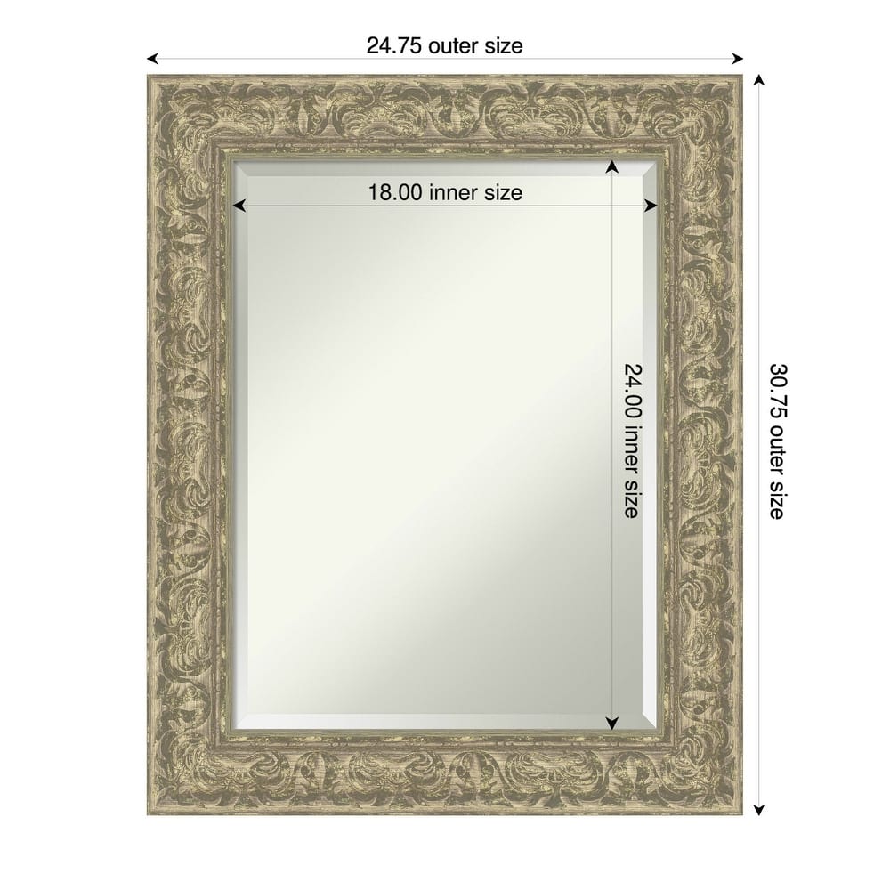 Luxe Beveled Framed Wall Mirror