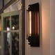preview thumbnail 1 of 11, Carbon Loft Modern Farmhouse 1-Light Black Wall Sconces Flush Mount Wall Lamps - W 5.5" x H 18.5"