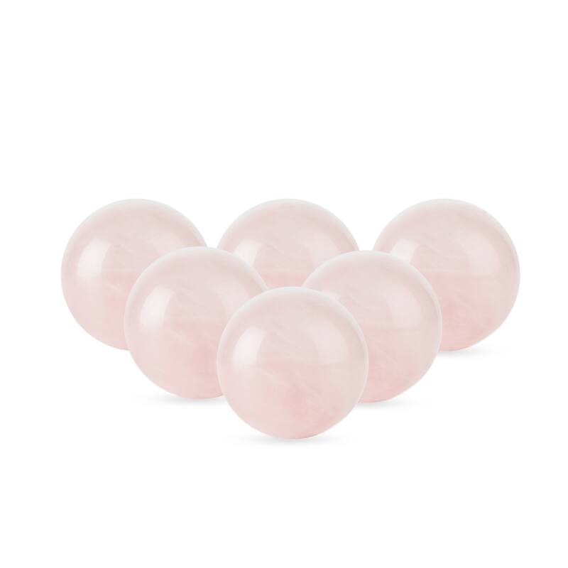 Rose Quartz Wine Gems Set of 6 by Twine - 8" x 0.8"
