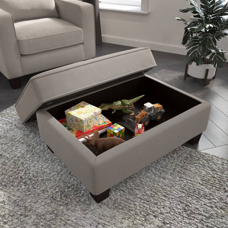 Bush Furniture Stockton Large Upholstered Storage Ottoman