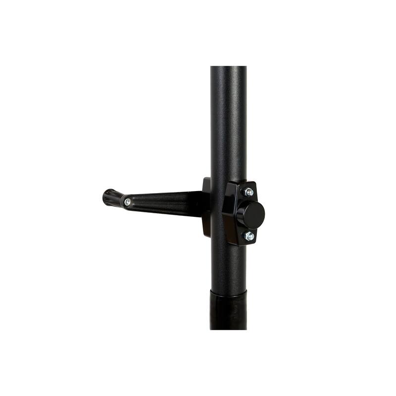 103" Khaki Polyester Outdoor Patio Umbrella with Adjustable Crank and Steel Frame 6 Sturdy Ribs