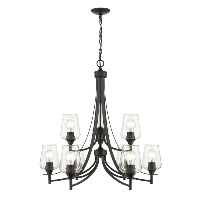 Joliet 9 Light 31 inch Matte Black Chandelier Bed Bath & Beyond