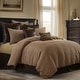 preview thumbnail 2 of 7, Paseo Road Clifton Brown Houndstooth Pattern Rustic Bedding 3 Piece Duvet Cover Set