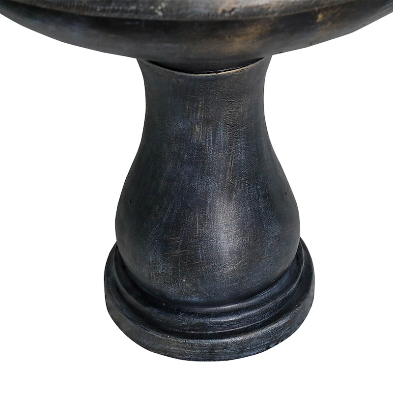 2 Tiered Floor Waterfall Fountain with Pump for Outdoor Patio Garden