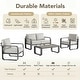 preview thumbnail 119 of 122, Spruce & Spring Outdoor Patio Furniture Set Aluminum Sofa Accent Chair