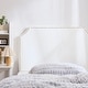 preview thumbnail 7 of 6, DormCo Bevel Tack Plush White Full/Full XL Outlet Headboard with Legs