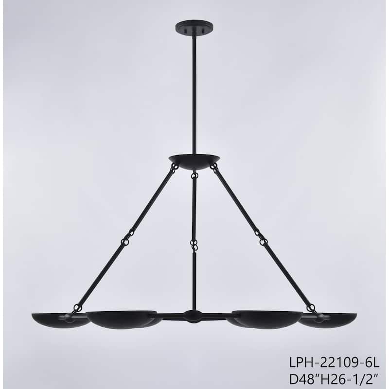 Kovacs P1316 Undertas 6 Light 48" Wide Ring Chandelier