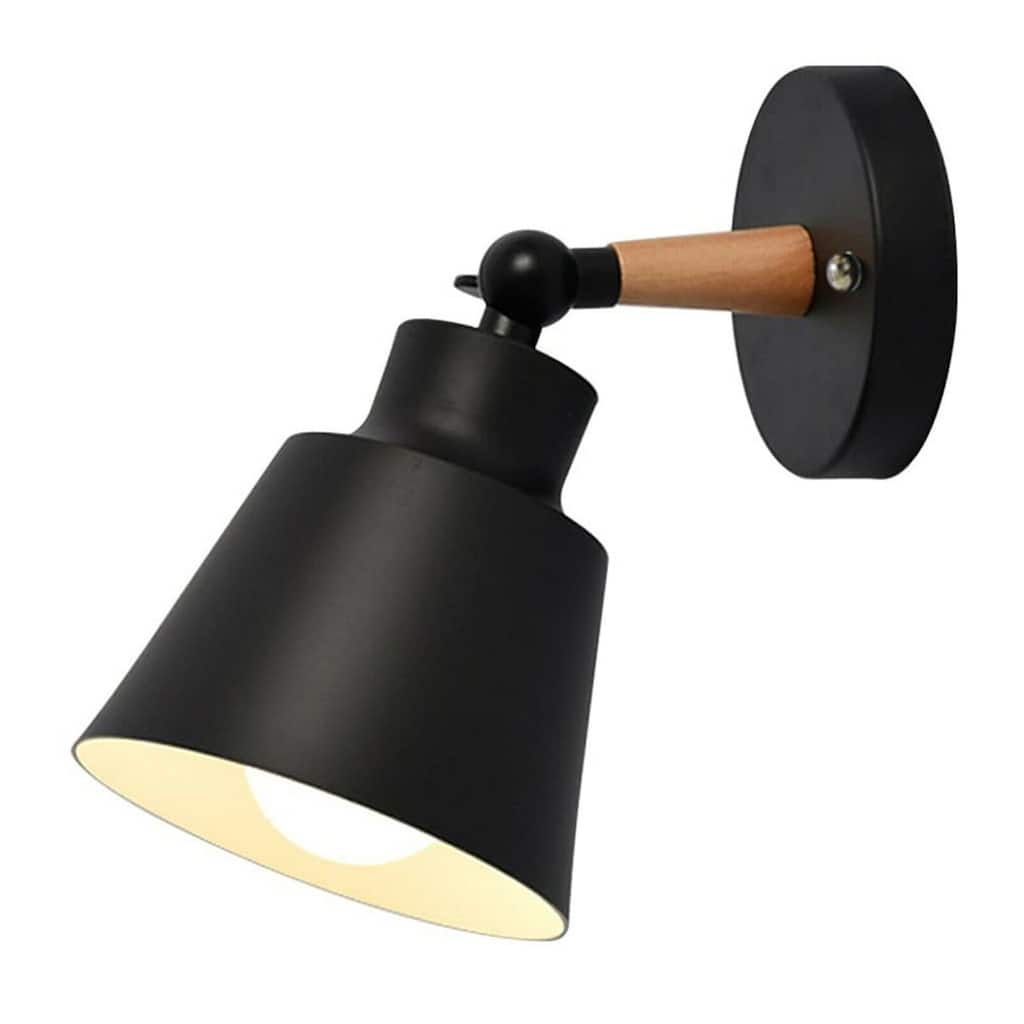 Adjustable Vintage Wall Sconces Bedside Bedroom Wall Light Fixtures - Lampshade Dia 5.1"