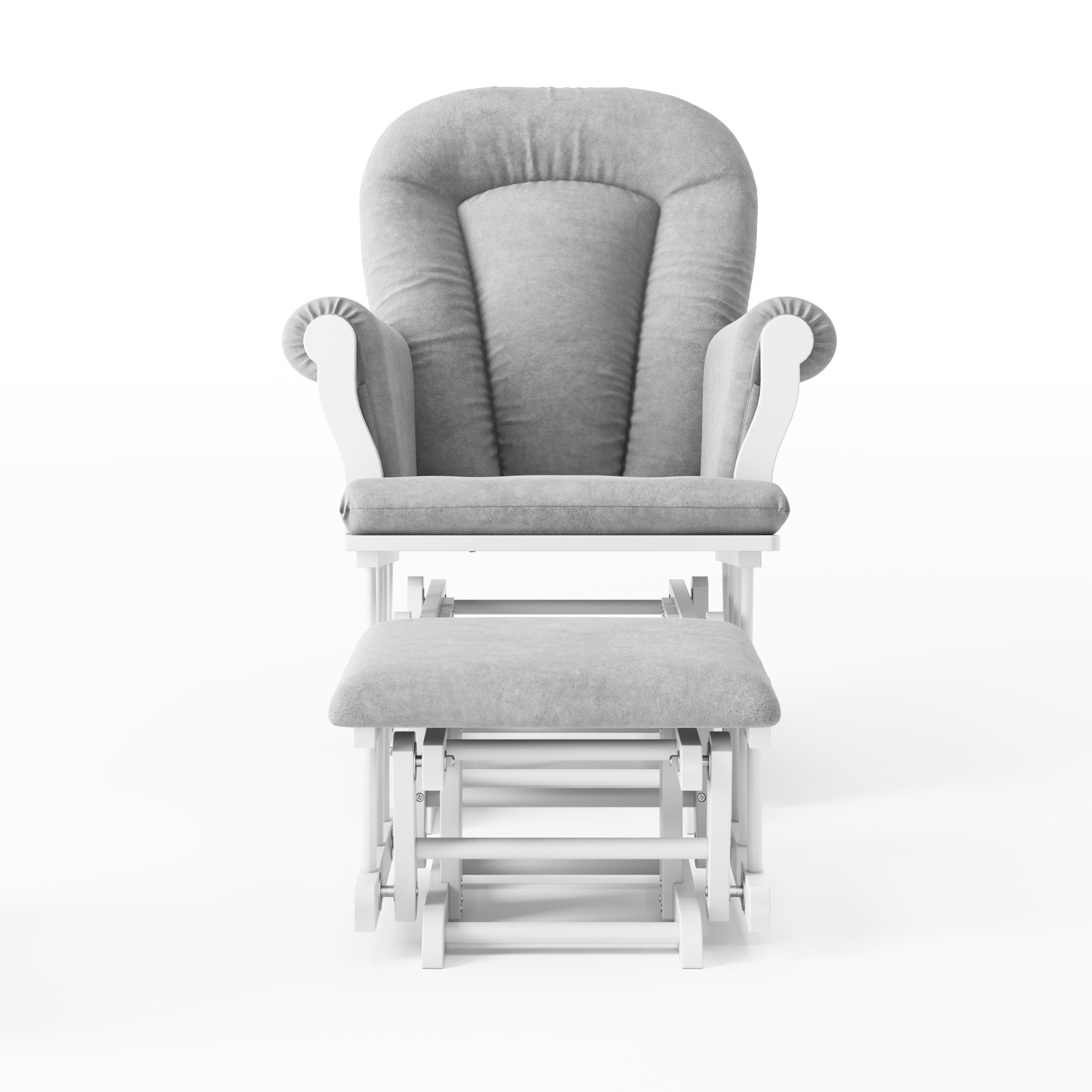 White glider rocker with ottoman shop