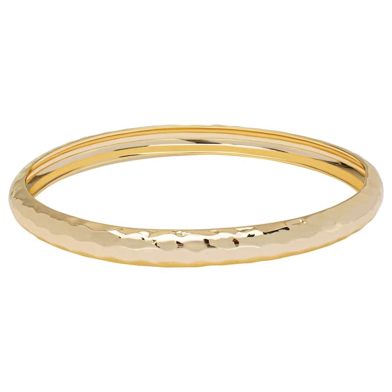 Victoria Townsend Yellow Gold Plated Smooth Textured Bracelet