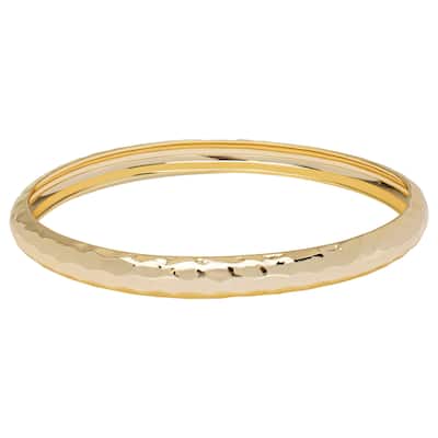 Victoria Townsend Yellow Gold Plated Smooth Textured Bracelet