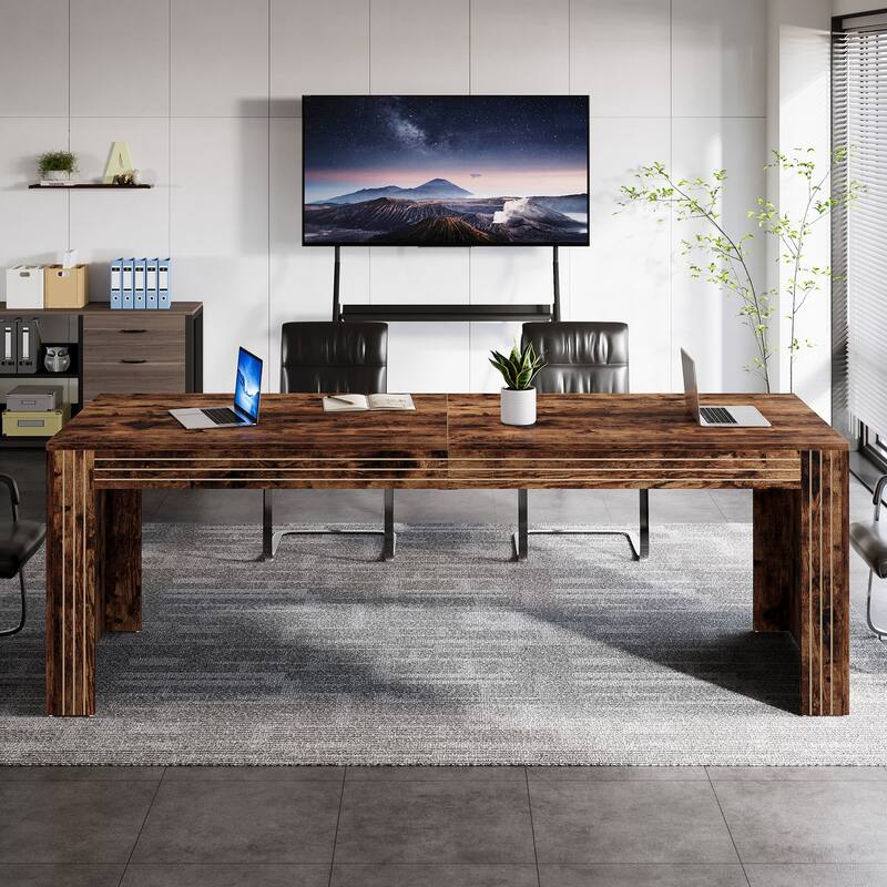 79-Inch Extra Long Desk for 6-8 People,Conference Table for Office